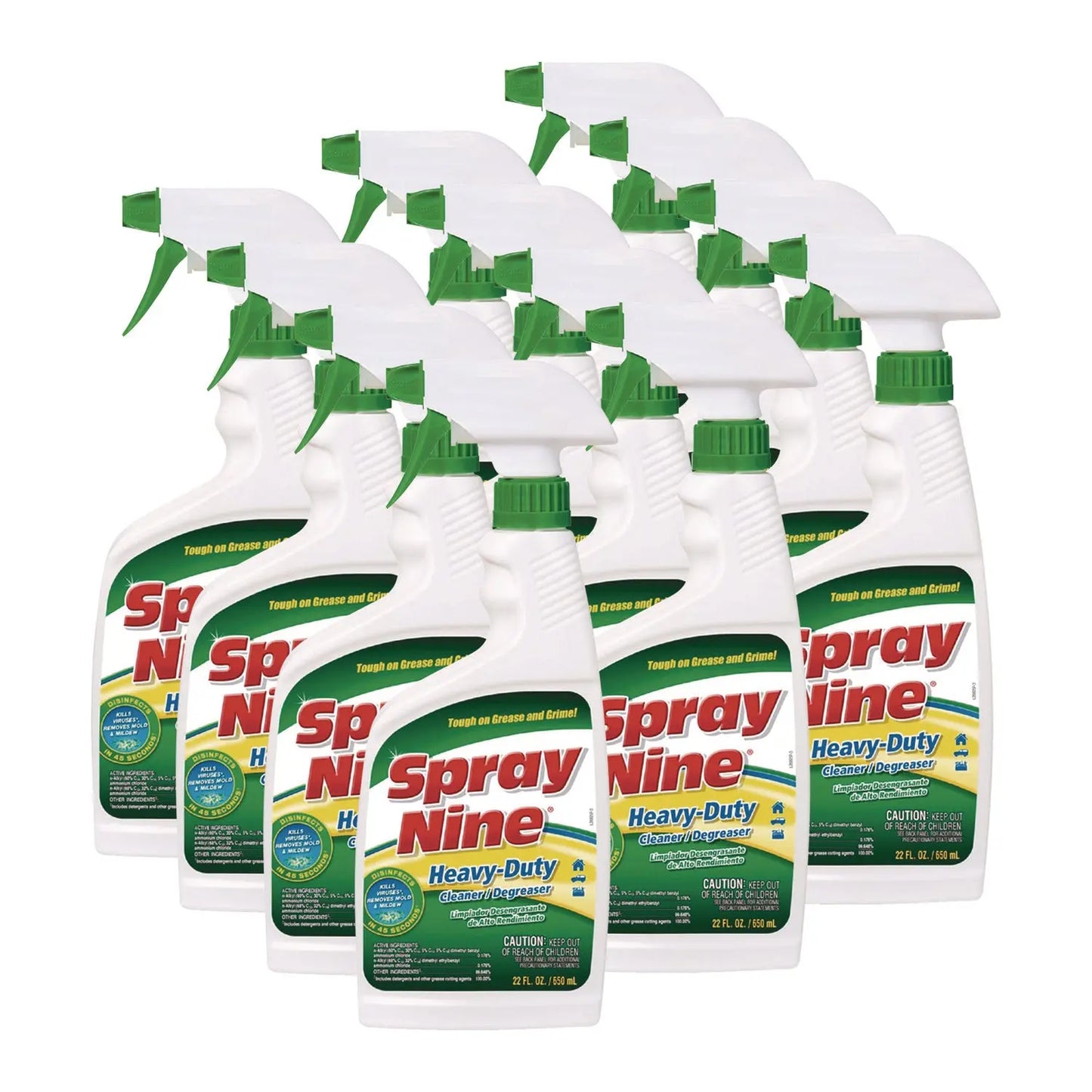 ITW26825 Heavy Duty Cleaner/degreaser/disinfectant, Citrus Scent, 22 Oz Trigger Spray Bottle, 12/carton Spray Nine