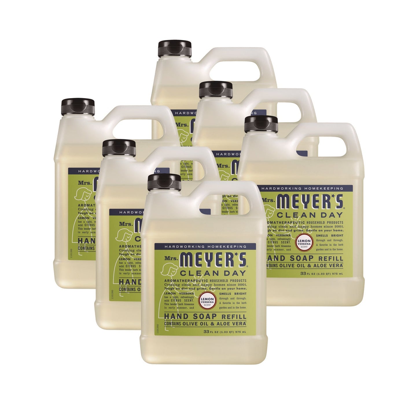 SJN651327 SOAP,LIQREF,LEMVER,33OZ,6 Mrs. Meyer's
