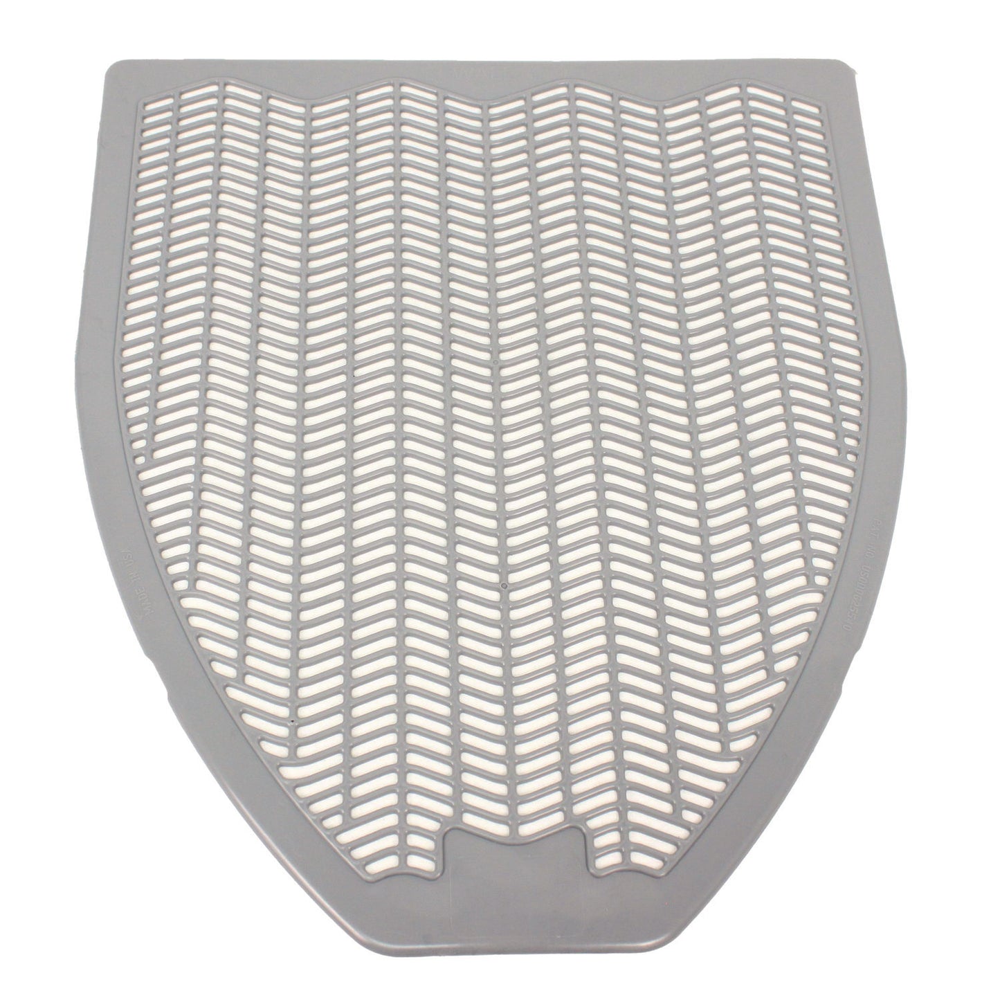IMP1525 Disposable Urinal Floor Mat, Shield-Shaped, Orchard Zing Scent, Gray Non-Slip Perforated Surface, 17.5" x 20.38", 6/Carton