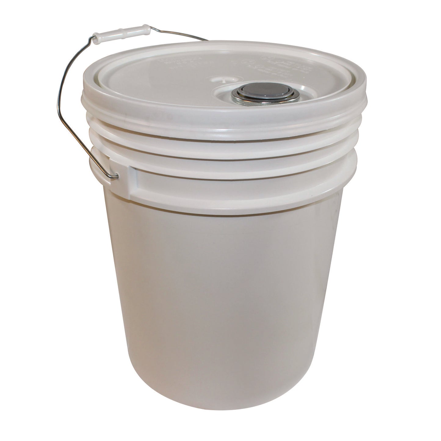 IMP5515 Utility Bucket with Lid, 5 gal, Polyethylene, White, 11.25" dia