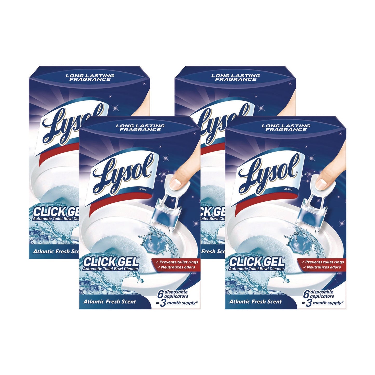 RAC89059CT Click Gel Automatic Toilet Bowl Cleaner, Ocean Fresh, 6/box, 4 Boxes/carton LYSOL Brand