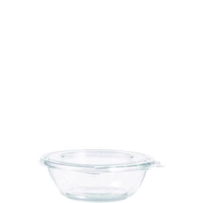 DCCCTR8BF SafeSeal Tamper-Resistant, Tamper-Evident Bowls with Flat Lid, 8 oz, 5.5" Diameter x 1.7" h, Clear, Plastic, 240/Carton