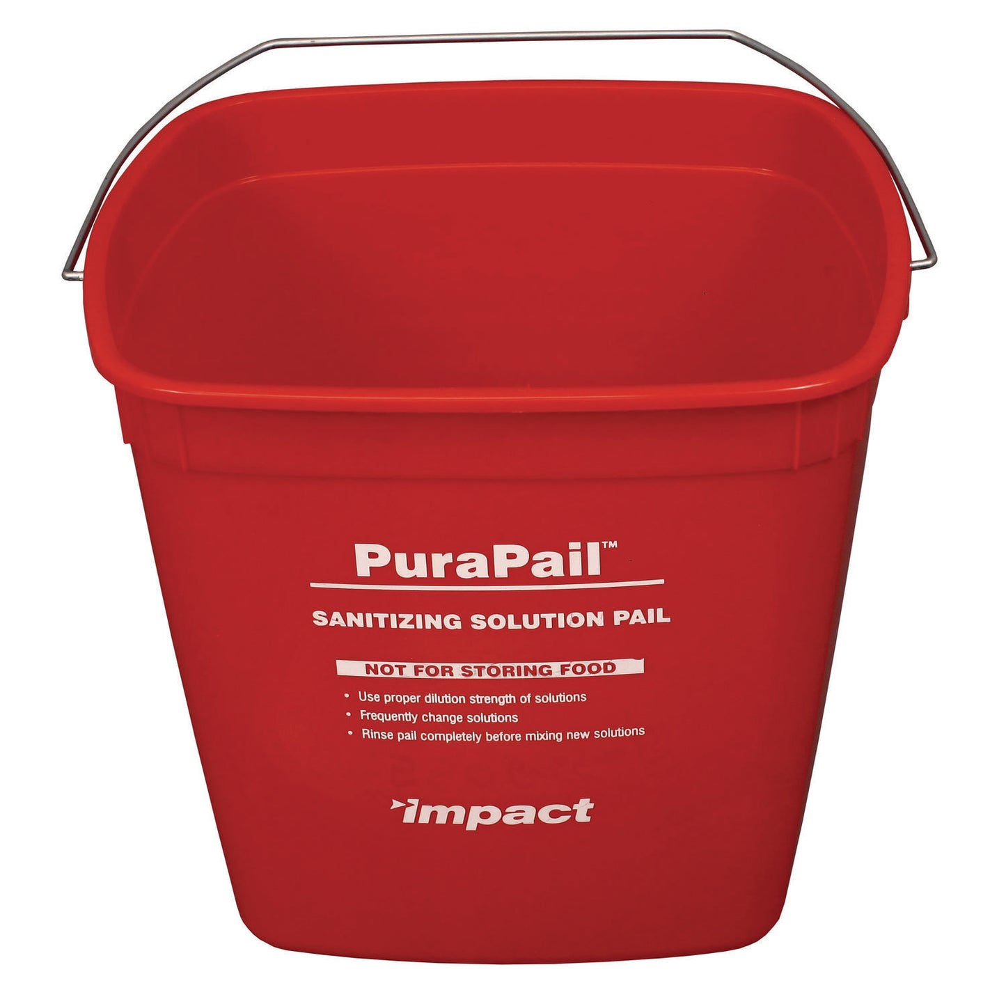 IMP55066SEA Purapail Sanitizing Bucket, 6 Qt, Polyethylene, Red