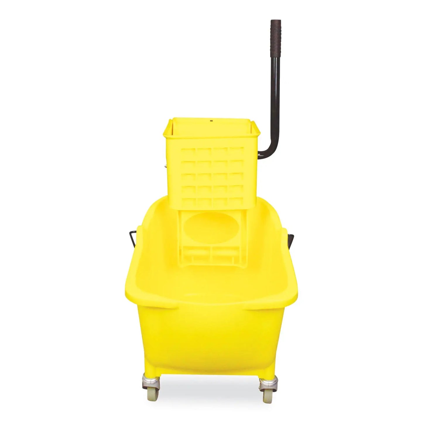 IMP7Y26363Y Side-Press Wringer And Plastic Bucket Combo, 12 To 32 Oz, Yellow Impact