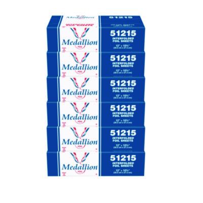HFA51215 Medallion Interfolded Foil Sheets, 12 x 10.75, 500/Box, 6 Boxes/Carton HOFFMASTER