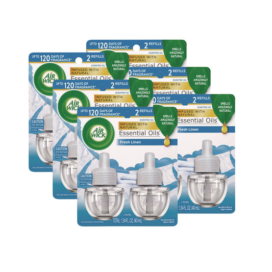 RAC82291 Scented Oil Twin Refill, Fresh Linen, 0.67 Oz, 2/pack, 6/carton