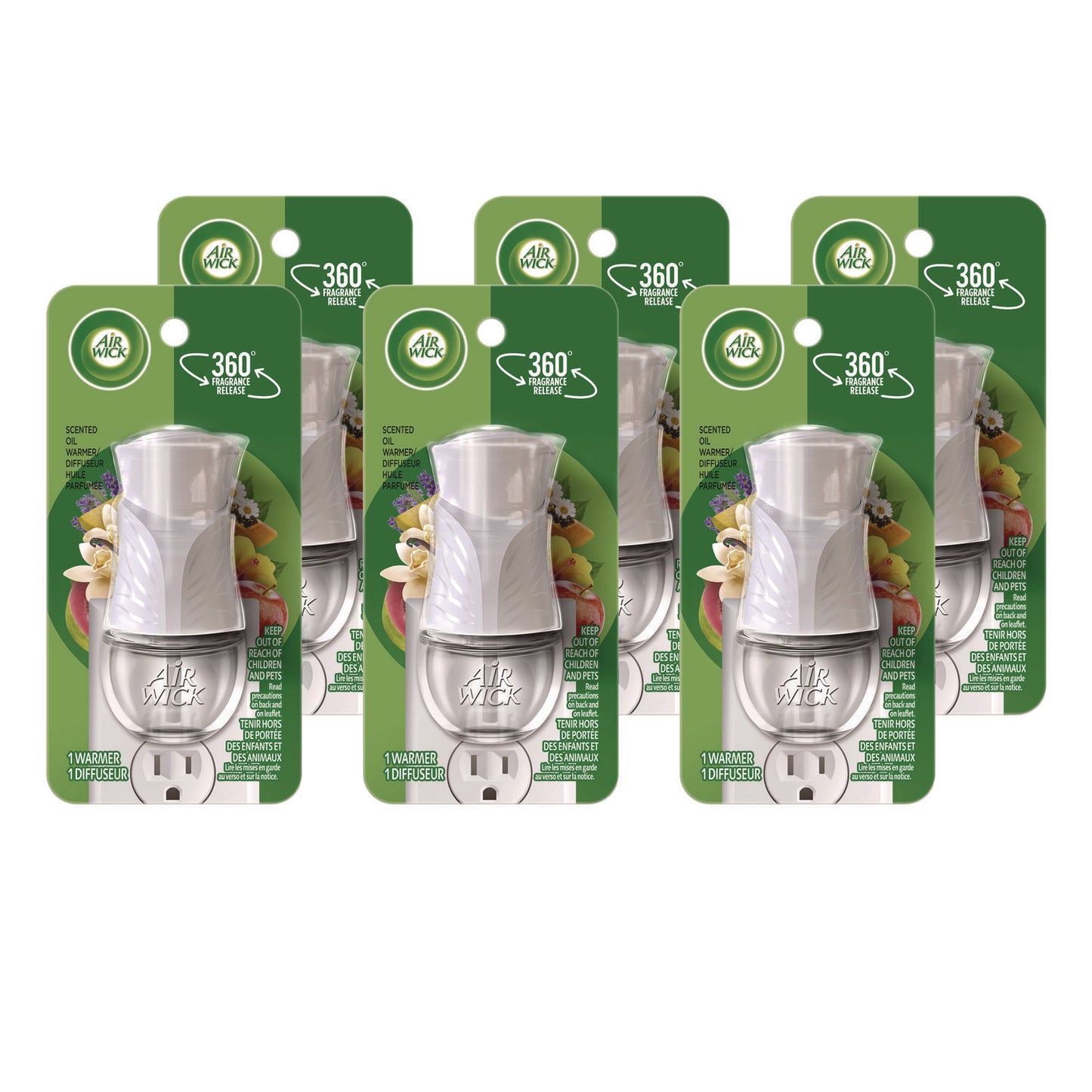 RAC78046 Scented Oil Warmer, 1.75" x 2.69" x 3.63", White, 6/Carton Air Wick