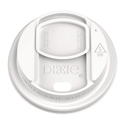 DXEDSL9542 Smart Top Reclosable Lids for Hot Cups, Fits 10 oz to 20 oz Hot Cups, Plastic, White, 1,000/Carton