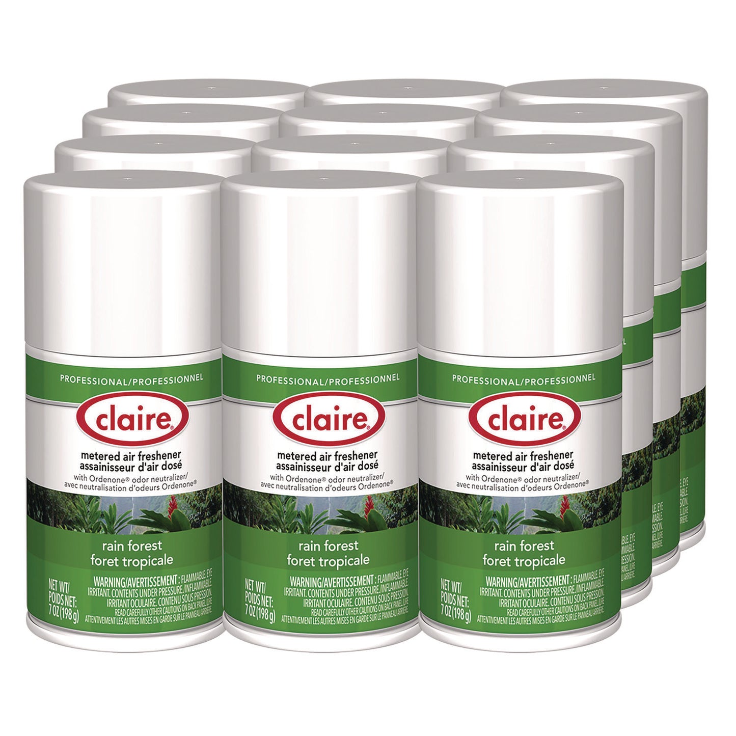 CGC114 Metered Air Freshener, Rain Forest, 11 oz Aerosol Spray, 12/Carton