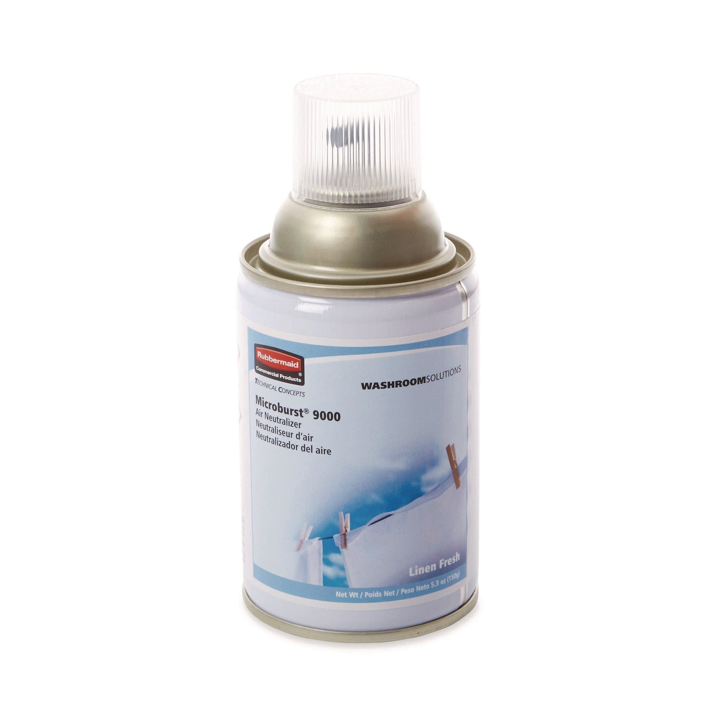 RCP4012441 Tc Microburst 9000 Air Freshener Refill, Linen Fresh, 5.3 Oz Aerosol Spray, 4/carton RUBBERMAID COMMERCIAL PROD.