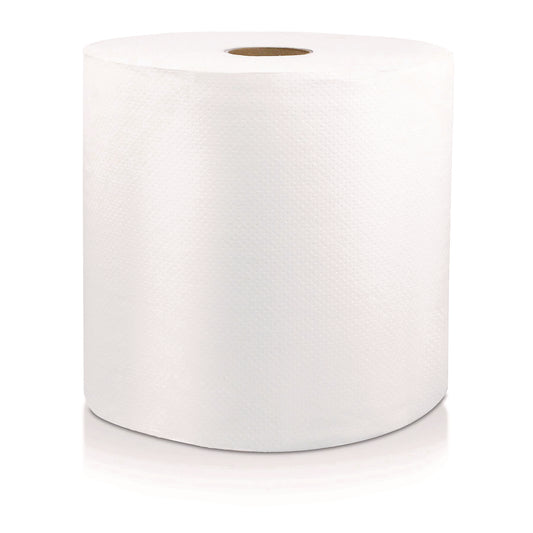 SOL46529 Hard Wound Roll Towel, 1-Ply, 8" x 800 ft, White, 6/Carton