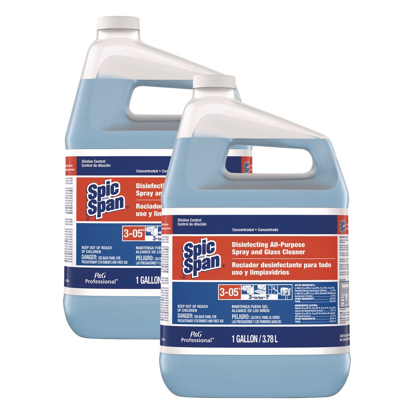 PGC32538 Disinfecting All-Purpose Spray And Glass Cleaner, Concentrated, 1 Gal, 2/carton Spic and Span
