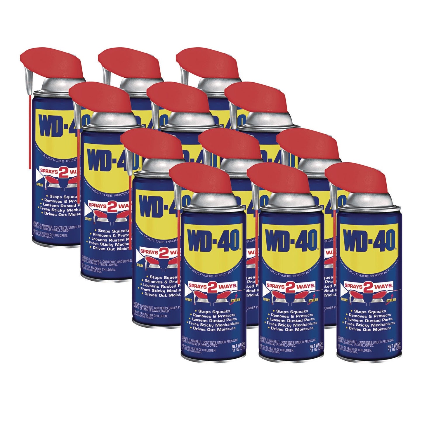 WDF490040 Smart Straw Spray Lubricant, 11 oz Aerosol Can, 12/Carton WD-40