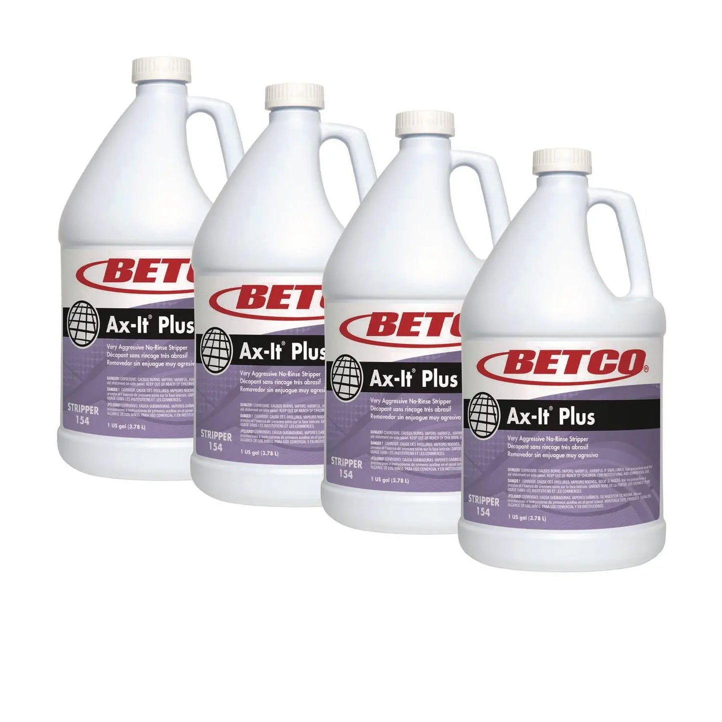 BET1540400 Ax-it Plus Floor Stripper, 1 gal Bottle, 4/Carton Betco
