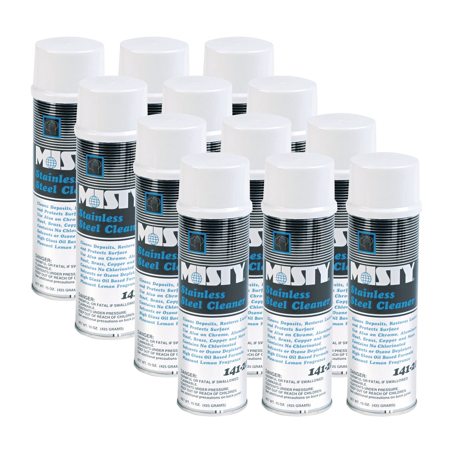 AMR1001541 Stainless Steel Cleaner And Polish, Lemon Scent, 15 Oz Aerosol Spray, 12/carton