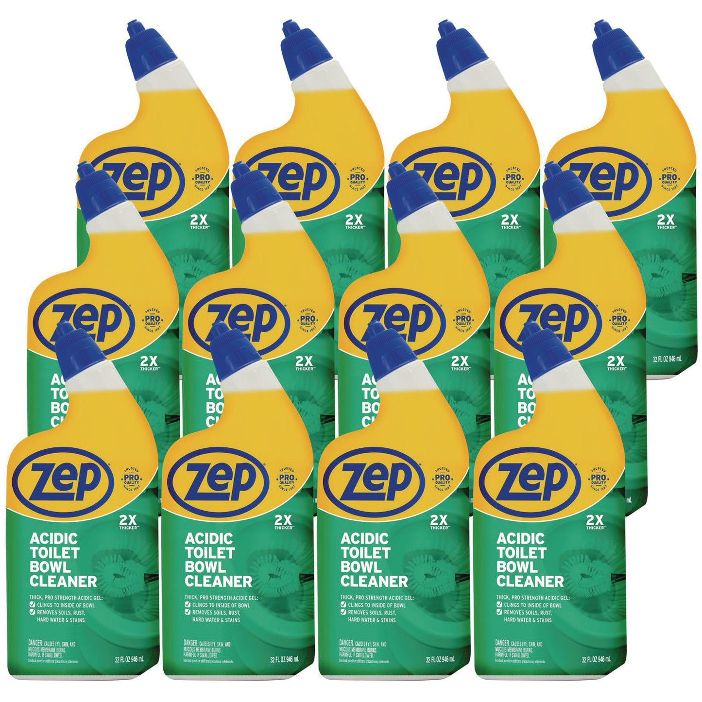 ZPEZUATBC32 Acidic Toilet Bowl Cleaner, Mint, 32 Oz Bottle, 12/carton