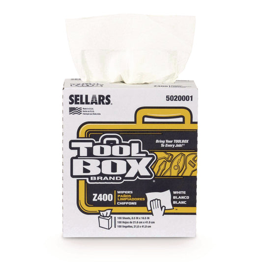 SLR5020001 Z400 Interfold Pop-Up Wipers, 1-Ply, 8.5 x 16.5, White, 8/Carton