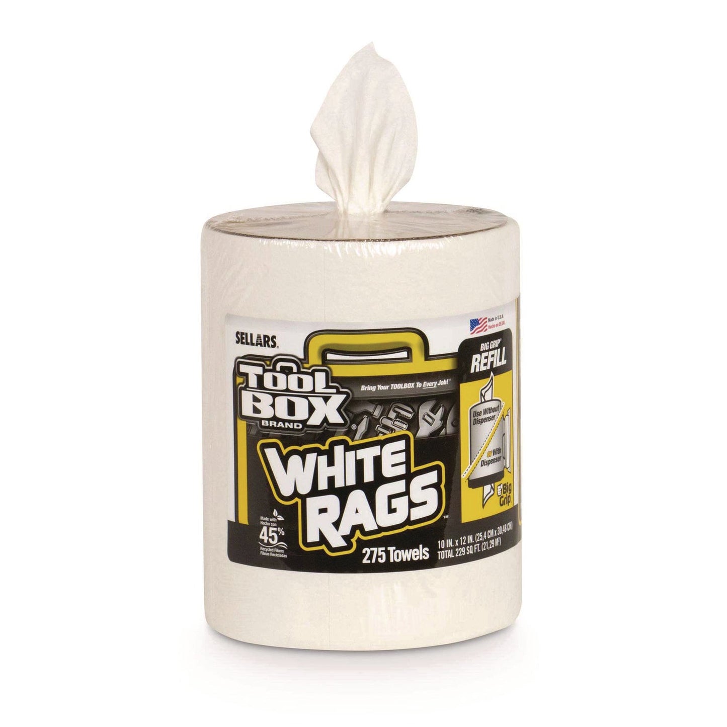 SLR20421 Z300 Wipers Big Grip Refill, 1-Ply, 10 x 12, White, 6/Carton TOOLBOX