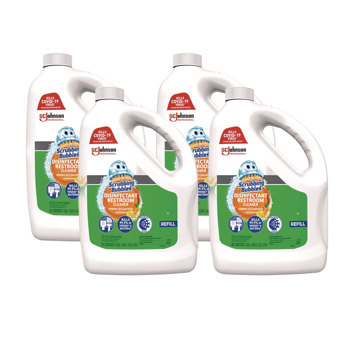 SJN335599 Disinfectant Restroom Cleaner, Citrus Scent, 1 gal Bottle, 4/Carton