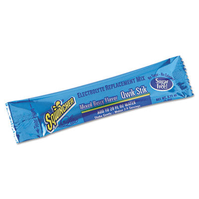 SQW060101MB Sugar-Free Qwik Stik Energy Drink Mix, Berry, 1.26 oz Packet, 50/Pack SQWINCHER CORP