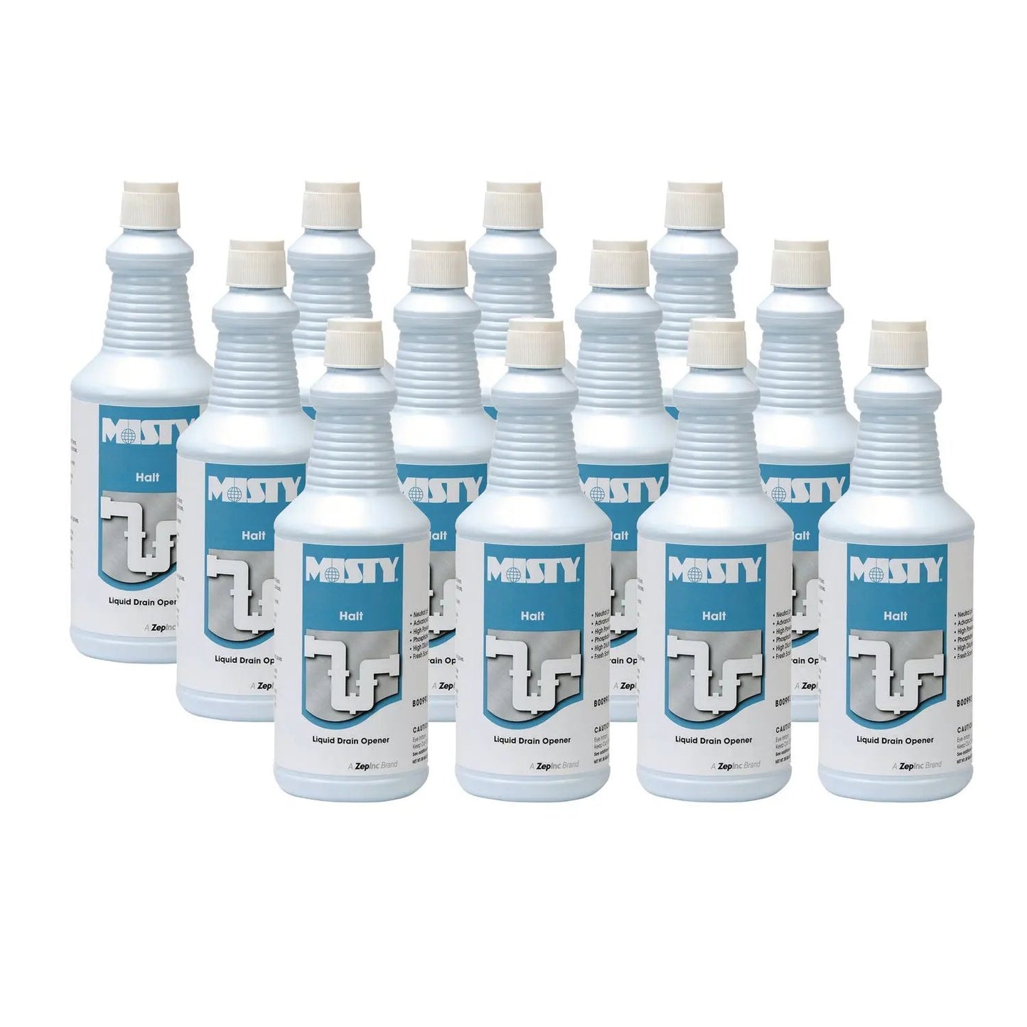 AMR1003698 Halt Liquid Drain Opener, 32 Oz Bottle, 12/carton Misty