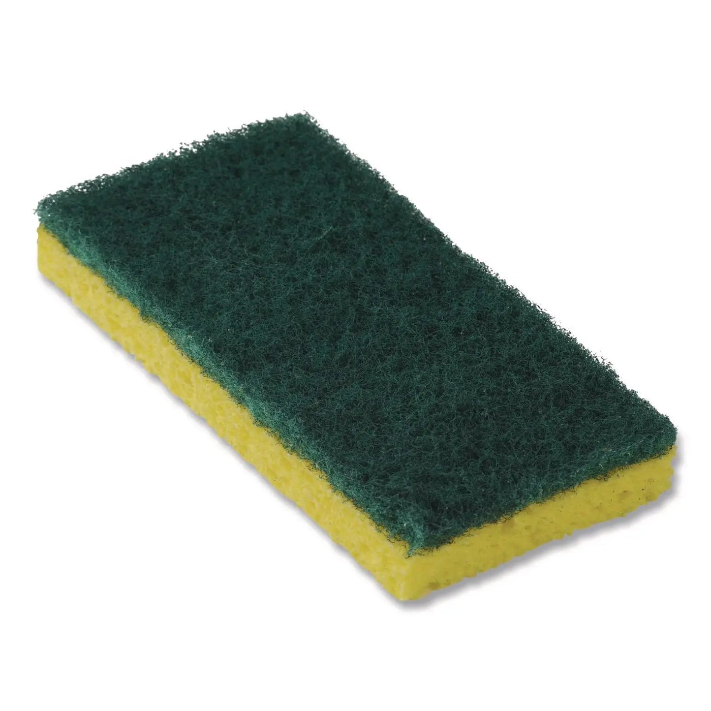 AM7551013 Resort Cut Scrub Sponge, Medium Duty, 6.25" x 3.18", Green/Yellow, 40/Carton Americo