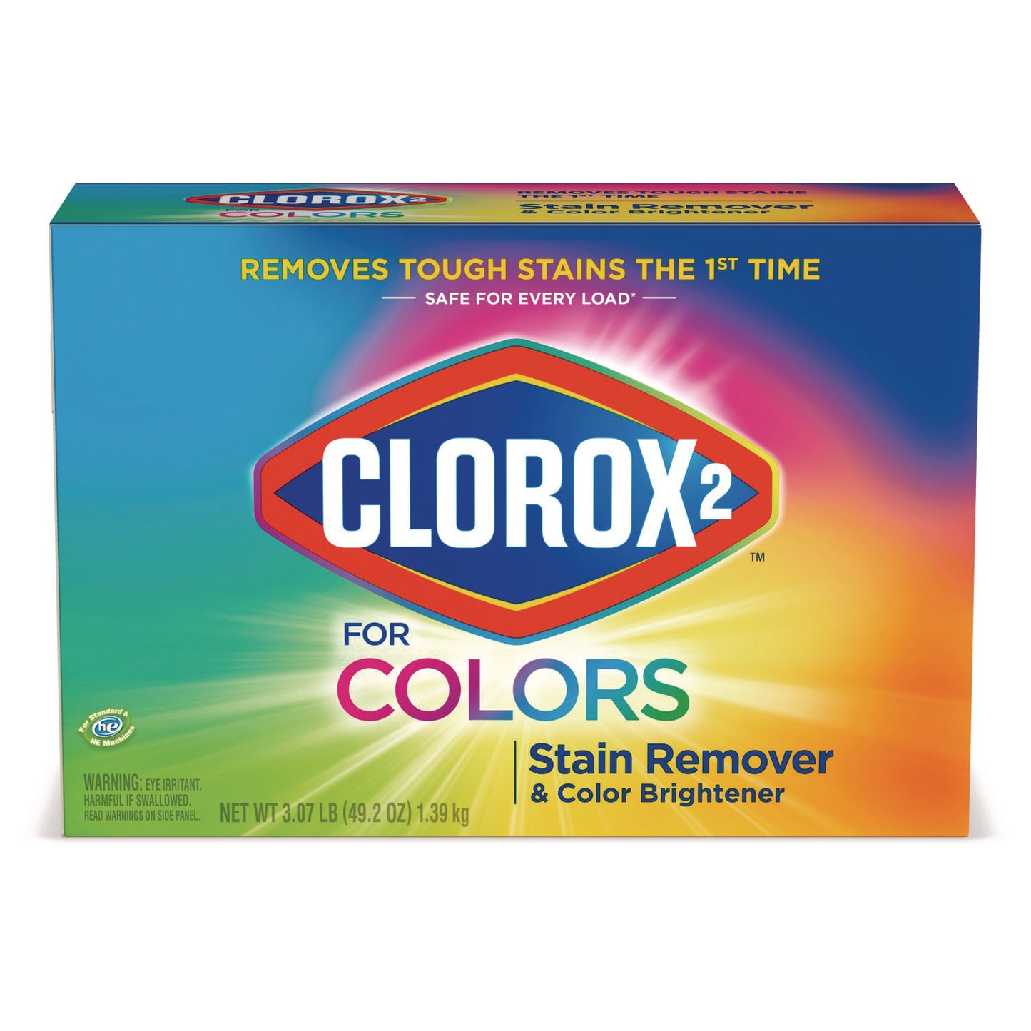 CLO03098 for Colors Stain Remover and Color Brightener Powder, Original, 49.2 oz Box, 4/Carton