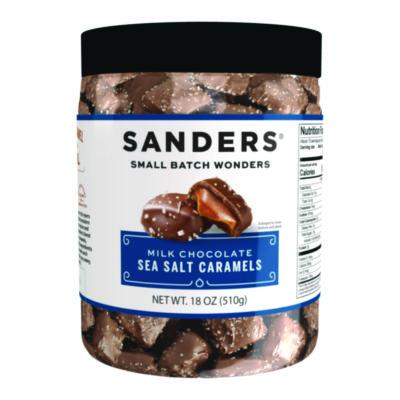 NDEMRY30986 Small Batch Wonders Milk Chocolate Sea Salt Caramels, 18 oz Tub MORLEY CANDY MAKERS INC