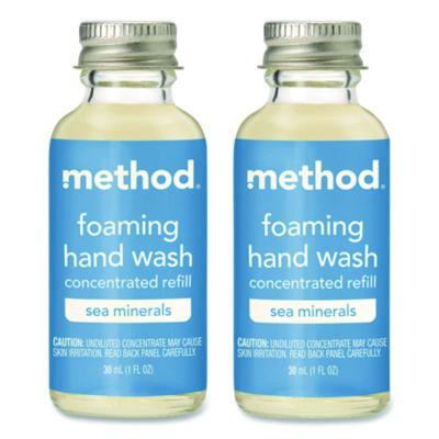 MTH356009 Refill + Reuse Foaming Hand Soap Refill, Sea Minerals Scent, 1 oz Refill Bottle, 2/Pack METHOD PRODUCTS INC.