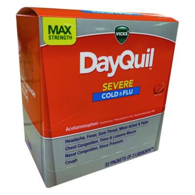 PFY04263 Severe Cold and Flu Relief LiquiCaps, 2 LiquiCaps/Packet, 32 Packets/Box PROCTER & GAMBLE