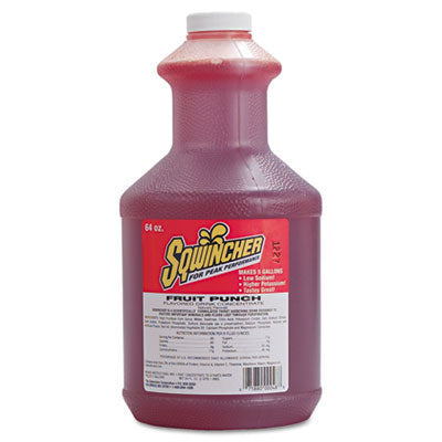 SQW030325FP Liquid Concentrate Electrolyte Drink, Fruit Punch, 64oz Bottles, 6/carton SQWINCHER CORP