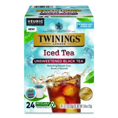 TWGTNA23048 Iced Tea K-Cups, Unsweetened Black, 24/Box TWININGS NORTH AMERICA INC
