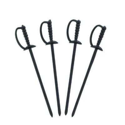 RPPRP147BK Sword Picks, Plastic, 6", Black, 1,000/Box, 10 Boxes/Carton AMERCAREROYAL