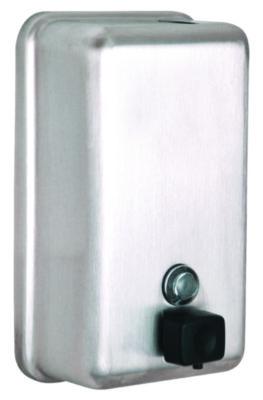 ALHALP423SSB Vertical Manual Surface-Mounted Stainless Steel Liquid Soap Dispenser, 40 oz, 2.8 x 4.8 x 8.1, Brushed Stainless Steel
