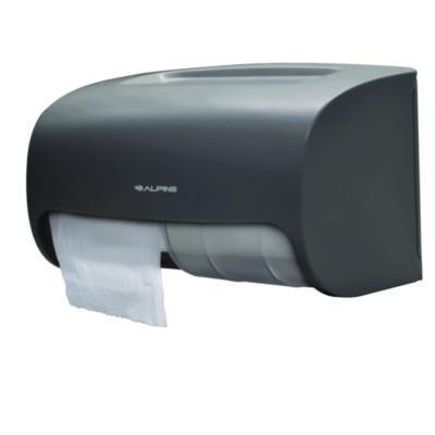 ALHALP452GRY Side-by-Side Double Roll Toilet Tissue Dispenser, 6.3 x 6.3 x 10.3, Gray