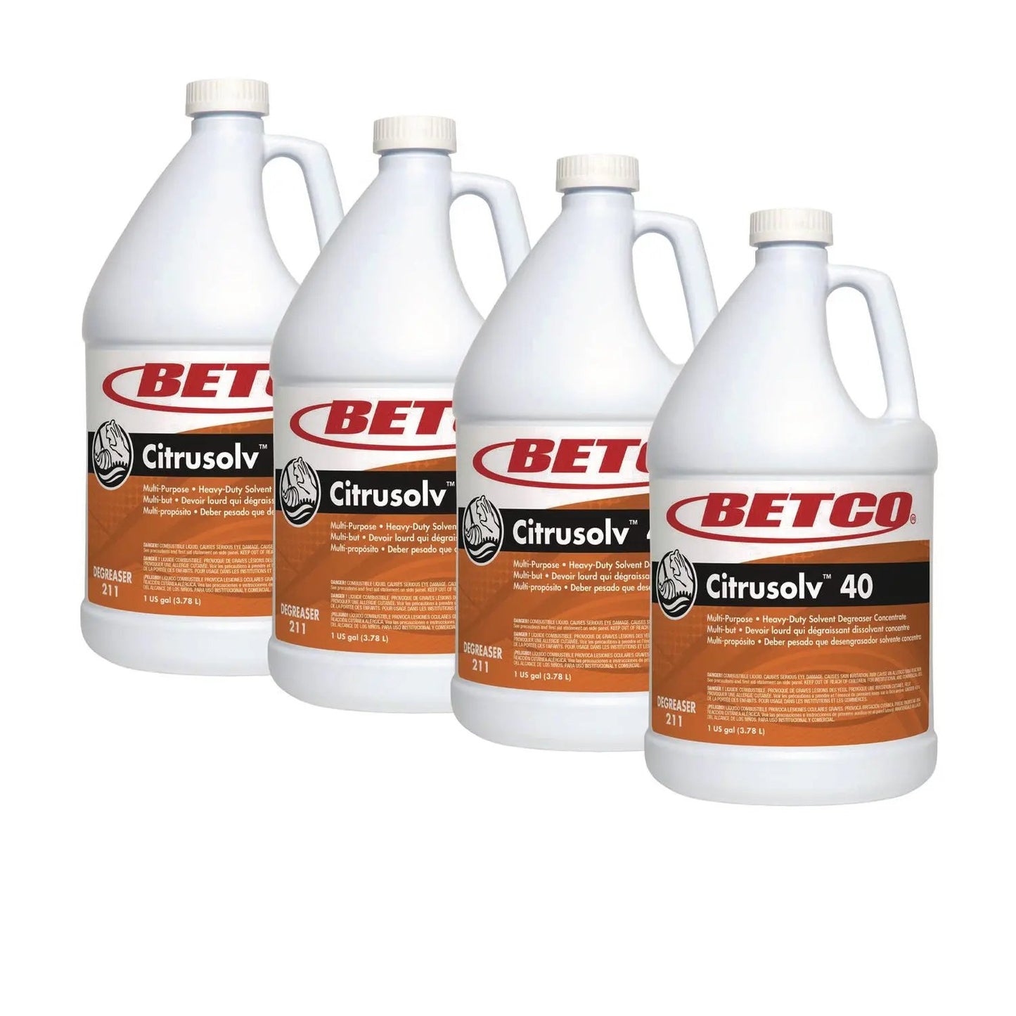 BET2110400 Citrusolv 40 HD Degreaser, Citrus Scent, 1 gal Bottle, 4/Carton Betco