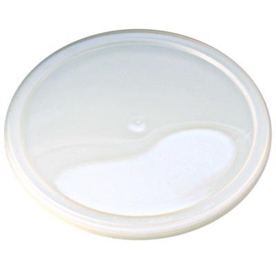 FABPELID Pro Kal Polyethylene Flush Fill Round Deli Lids, 4.6" Diameter, Clear, Plastic, 500/Carton FABRI-KAL