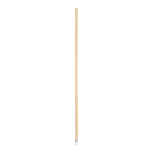 BWK136 Metal Tip Threaded Hardwood Broom Handle, 0.94" dia x 60", Natural