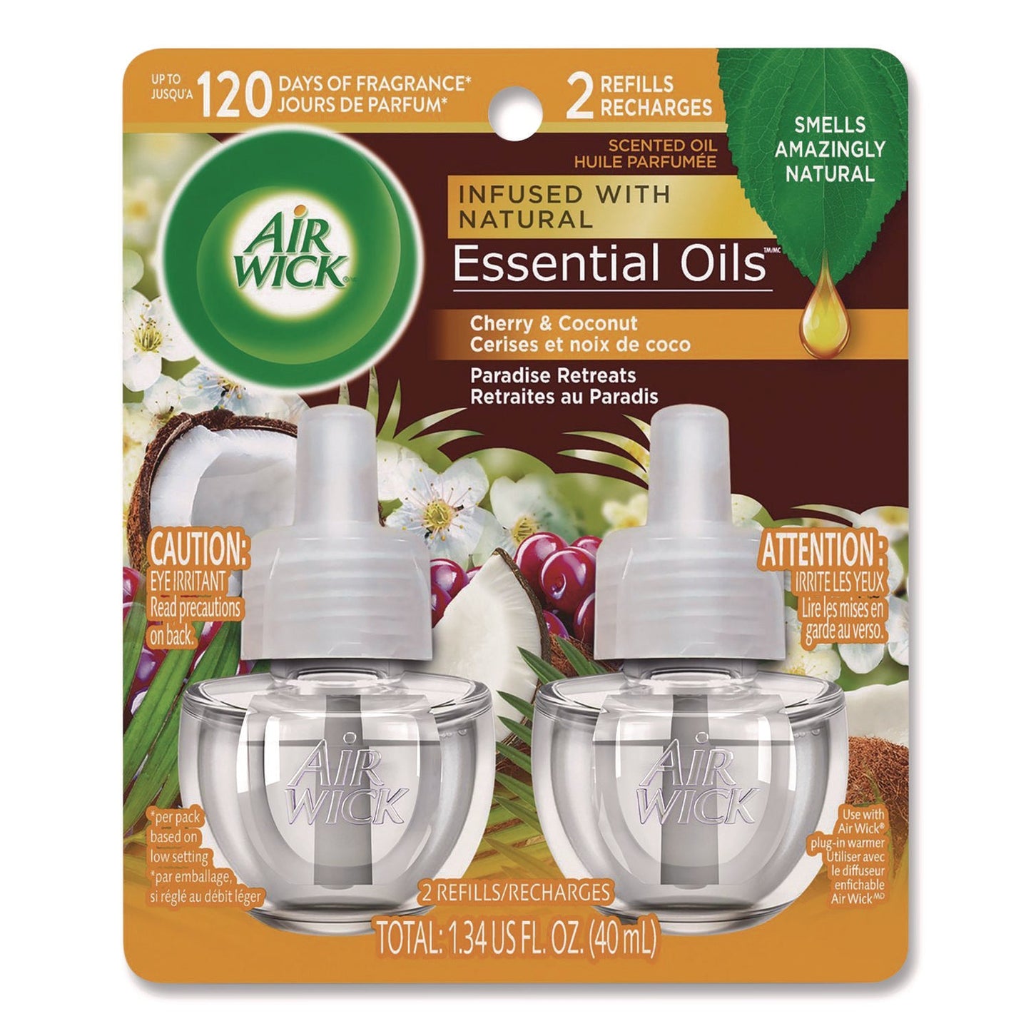 RAC91110PK Scented Oil Refills, Paradise Retreat, 0.67 oz, 2/Pack Air Wick
