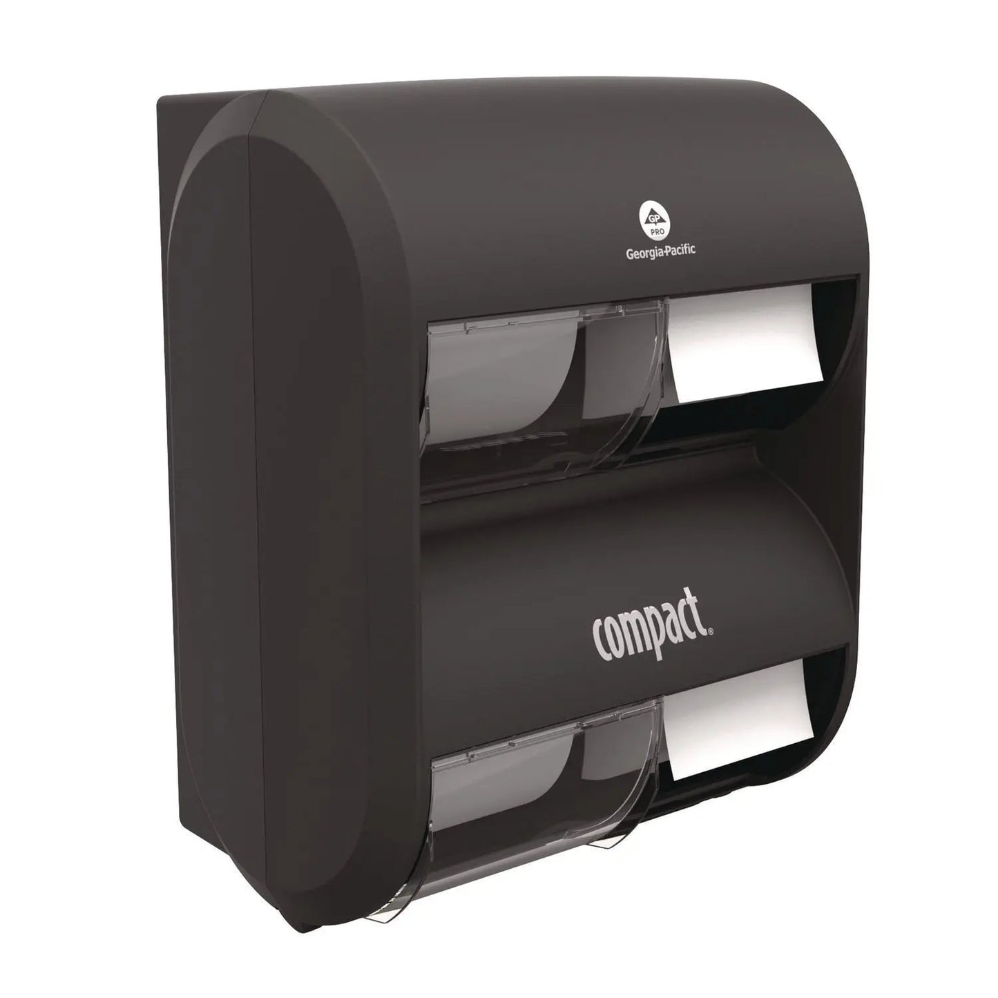 GPC56744B Compact Quad Vertical Four Roll Coreless Tissue Dispenser, 12.31 x 14.81 x 7.86, Black Georgia Pacific Professional