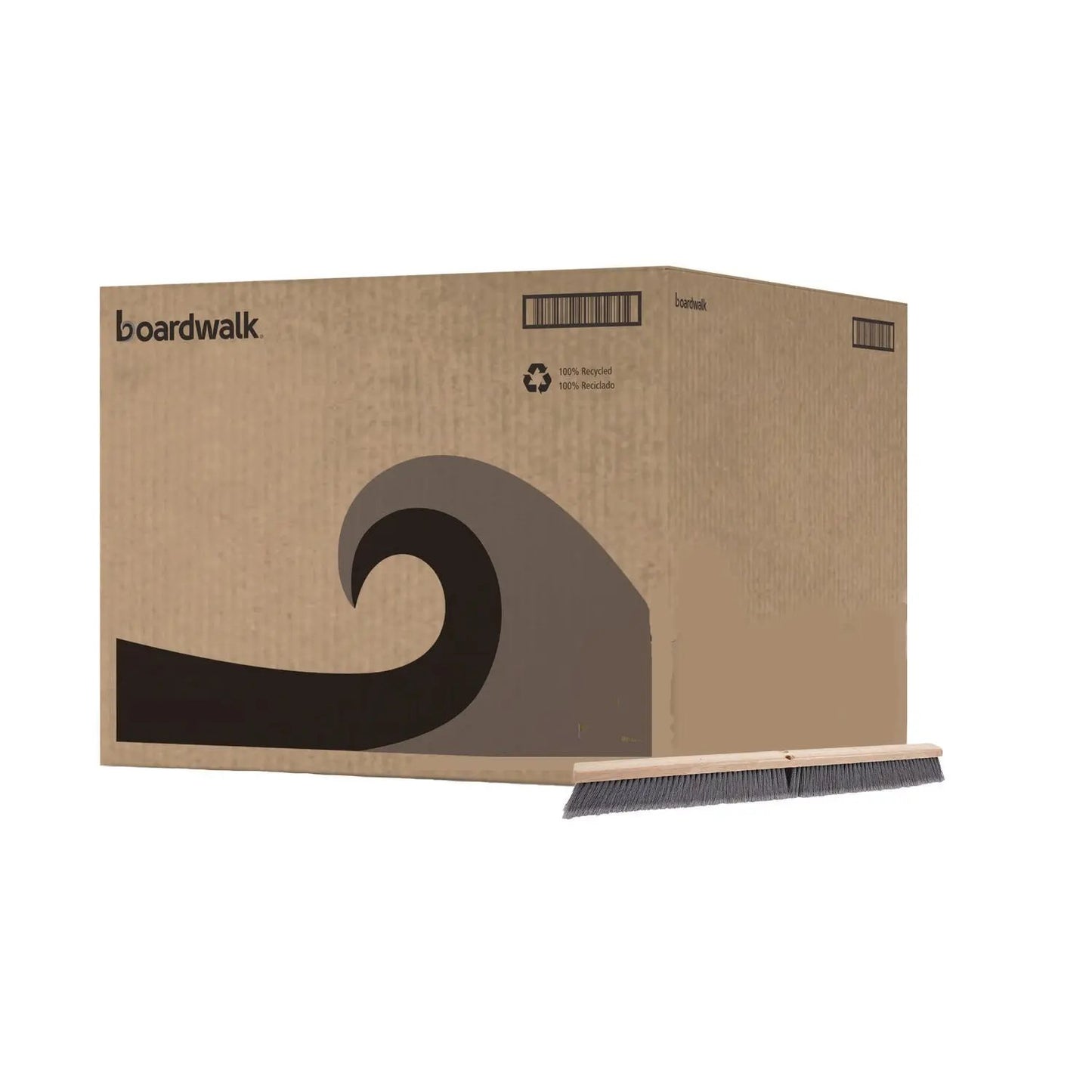 BWK20436 Floor Brush Head, 3" Gray Flagged Polypropylene Bristles, 36" Brush Boardwalk