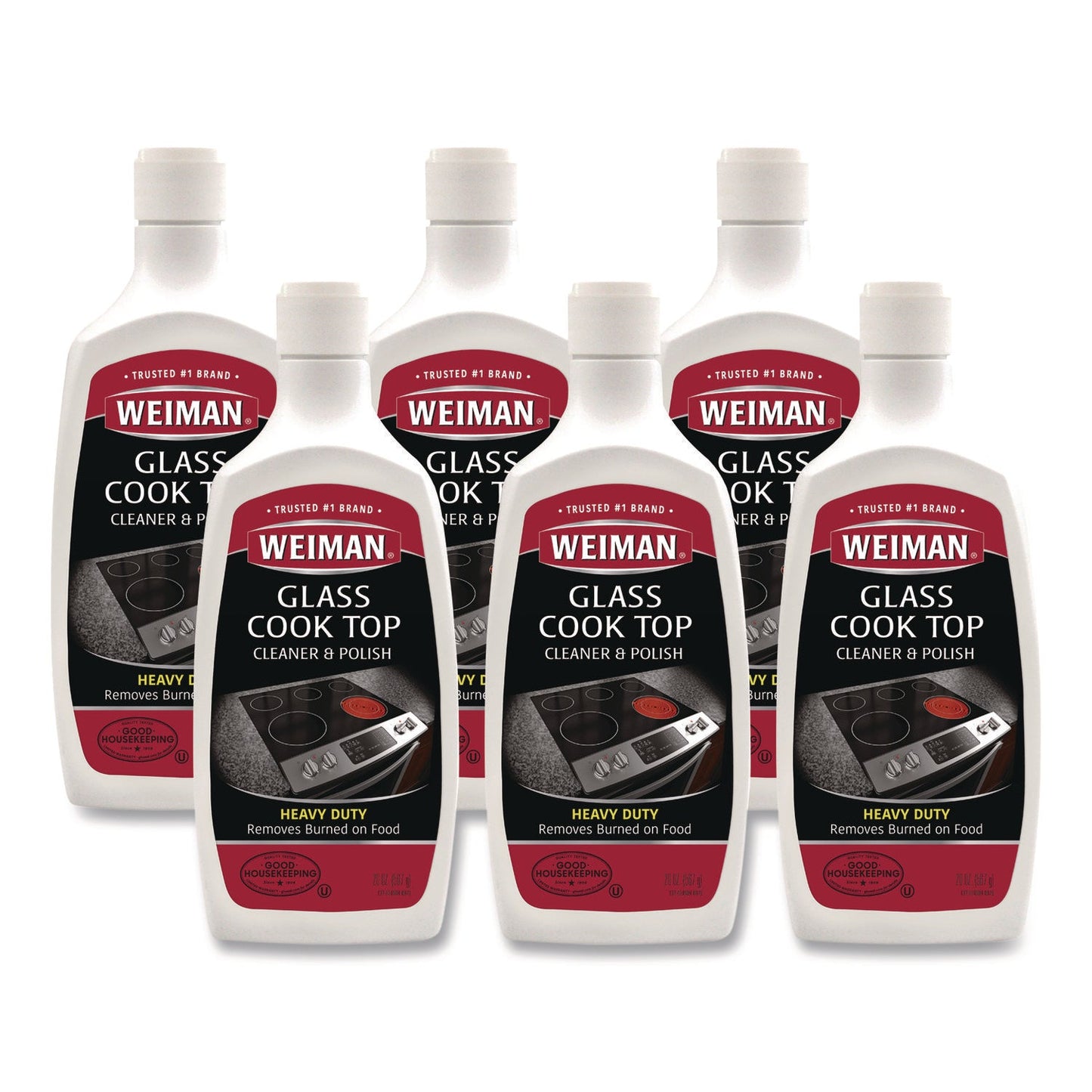 WMN137 Glass Cook Top Cleaner And Polish, 20 Oz, Squeeze Bottle, 6/ct WEIMAN