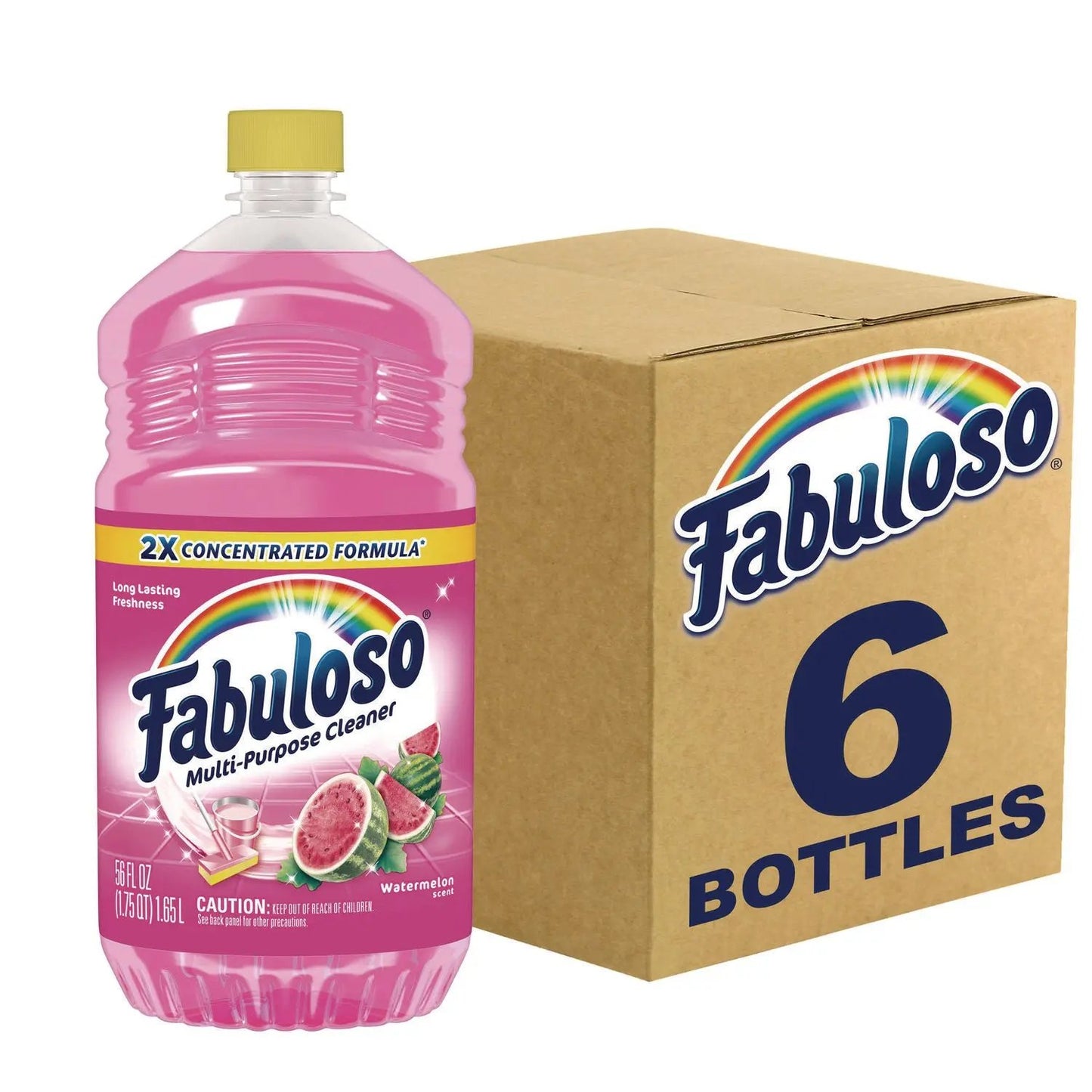 CPC61038631CT Multi-Use Cleaner, Watermelon Scent, 56 oz Bottle, 6/Carton Fabuloso