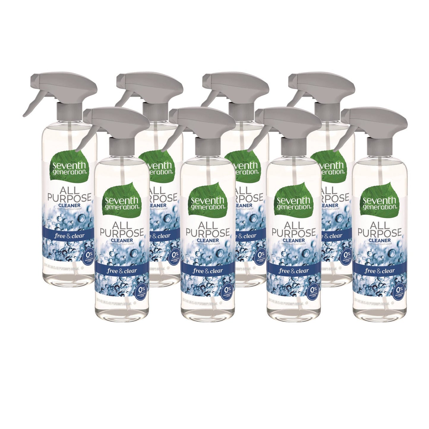 SEV44713CT Natural All-Purpose Cleaner, Free And Clear/unscented, 23 Oz Trigger Spray Bottle, 8/carton Seventh Generation