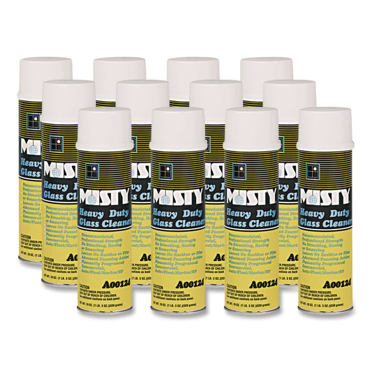 AMR1001482 Heavy-Duty Glass Cleaner, Citrus, 19 oz Aerosol Spray, 12/Carton