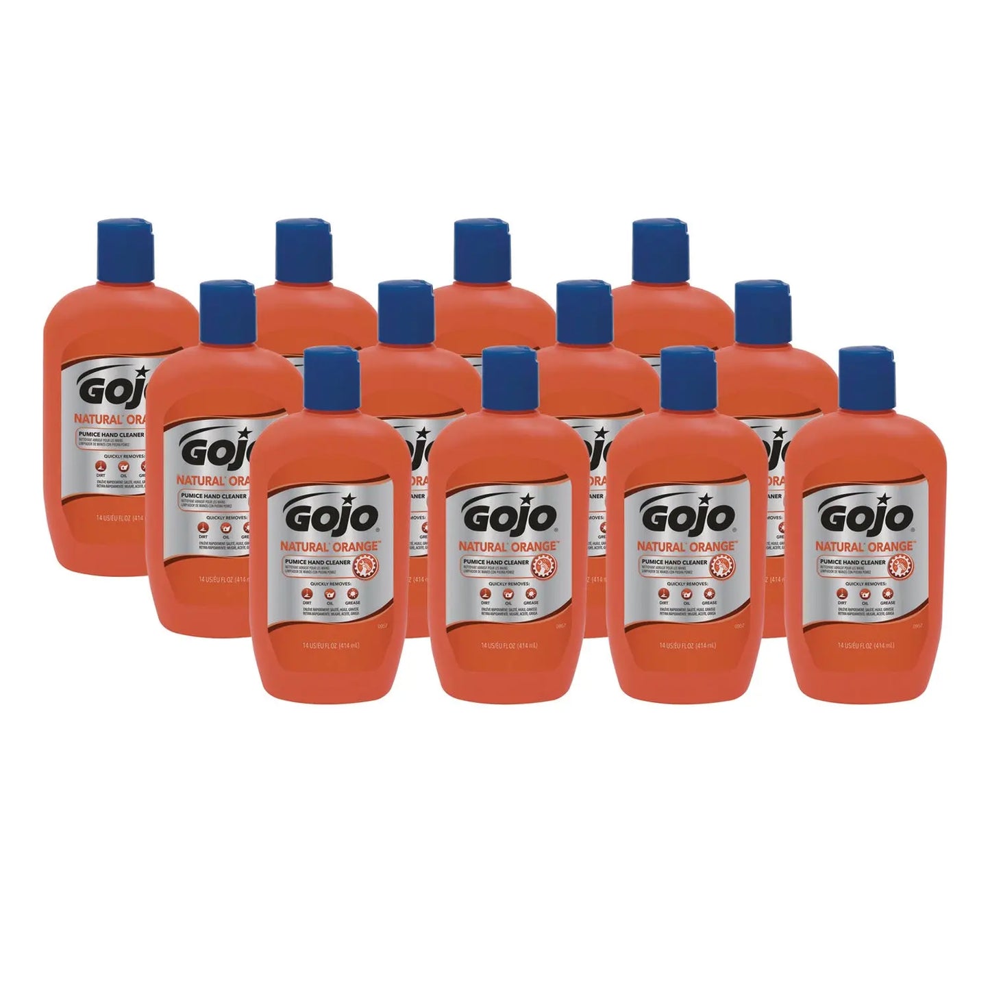 GOJ095712CT NATURAL ORANGE Pumice Hand Cleaner, Citrus Scent, 14 oz, 12/Carton GOJO