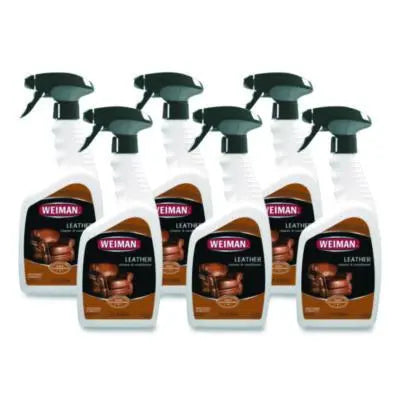 WMN107 Leather Cleaner And Conditioner, Floral Scent, 22 Oz Trigger Spray Bottle, 6/ct WEIMAN