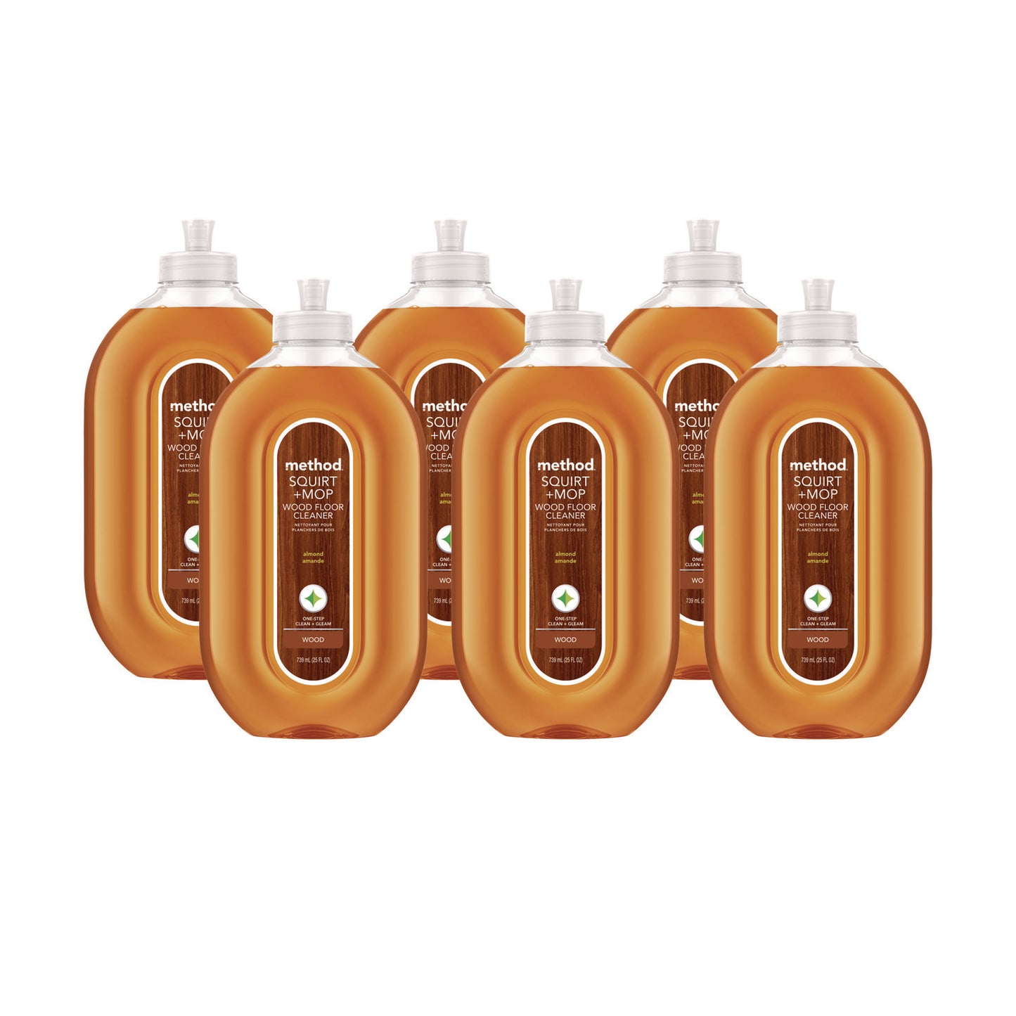 MTH00562CT Squirt + Mop Wood Floor Cleaner, Almond Scent, 25 Oz Squirt Bottle, 6/carton