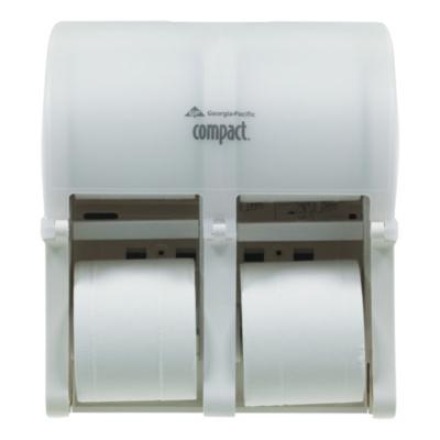 GPC56747A Compact Quad Vertical Four-Roll Coreless Tissue Dispenser, 12.06 x 8 x 14.44, White