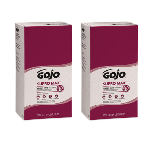 GOJ758202 SUPRO MAX Heavy Duty Hand Cleaner, Refill for GOJO PRO TDX Touch-Free Dispenser, Cherry Scent, 5,000 mL, 2/Carton